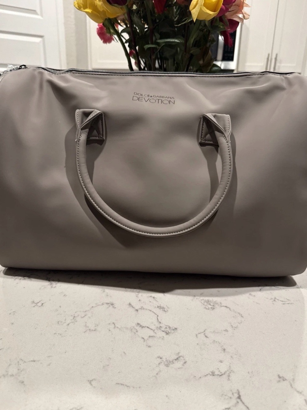 Dolce & Gabbana Devotion Leather Tote - Light Taupe